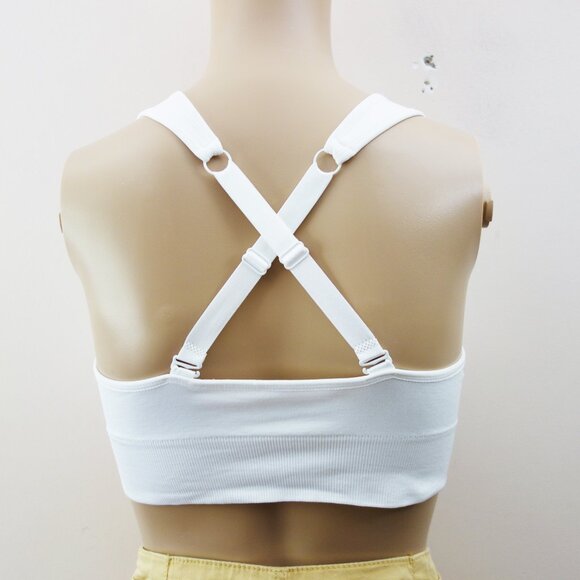 PUMA 2-Pack Seamless Square Neck Sports Convertible Bras White Grey (M) NWOT! - Picture 5 of 15